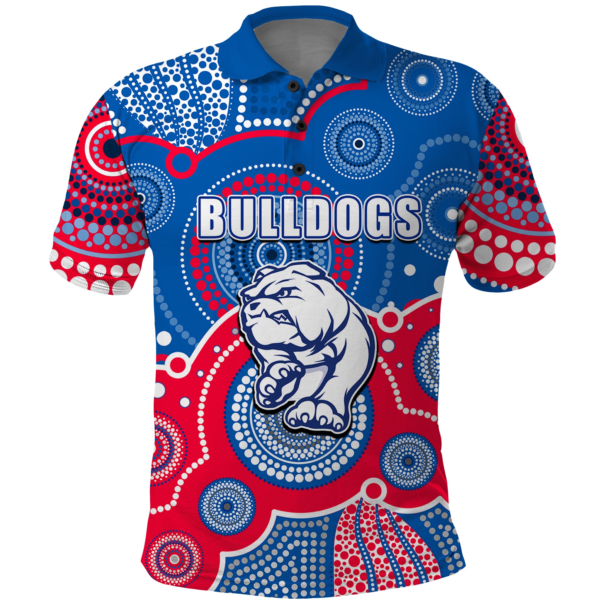 custom-personalised-and-number-bulldogs-afl-polo-shirt-aboriginal-patterns
