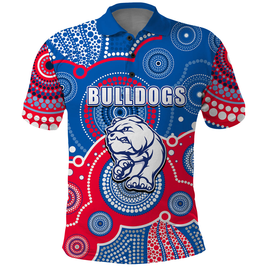 custom-personalised-and-number-bulldogs-afl-polo-shirt-aboriginal-patterns