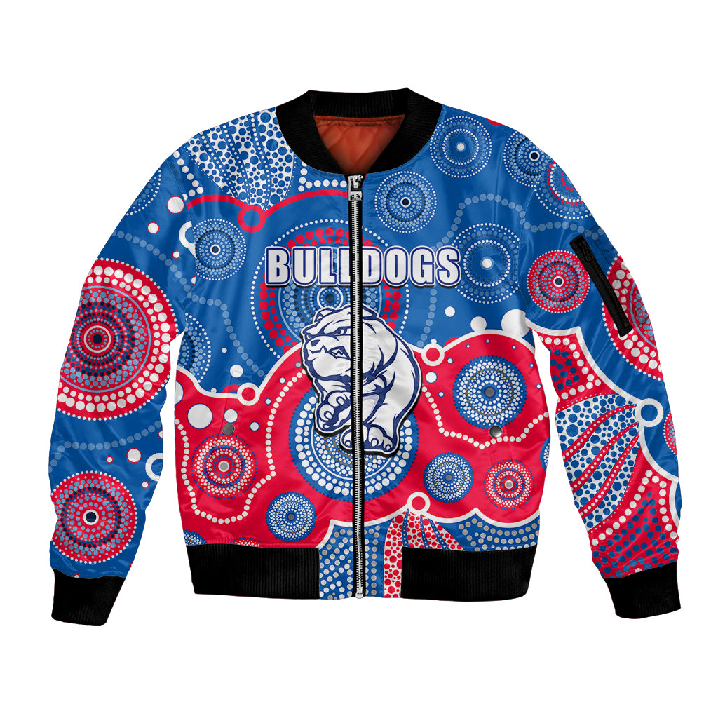 custom-personalised-and-number-bulldogs-afl-sleeve-zip-bomber-jacket-aboriginal-patterns