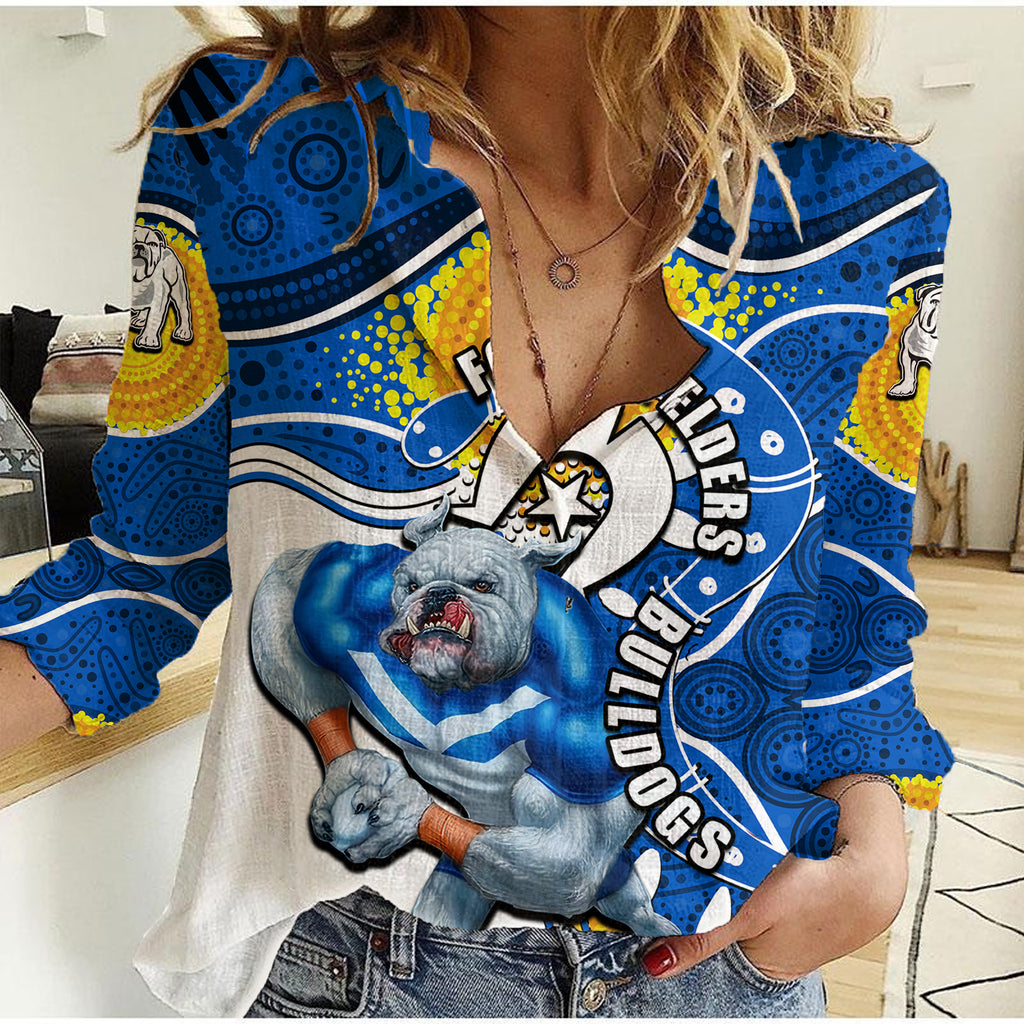 bulldogs-mascot-nrl-women-casual-shirt-naidoc