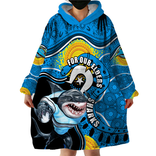sharks-mascot-nrl-wearable-blanket-hoodie-naidoc