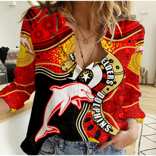 dolphins-mascot-nrl-women-casual-shirt-naidoc