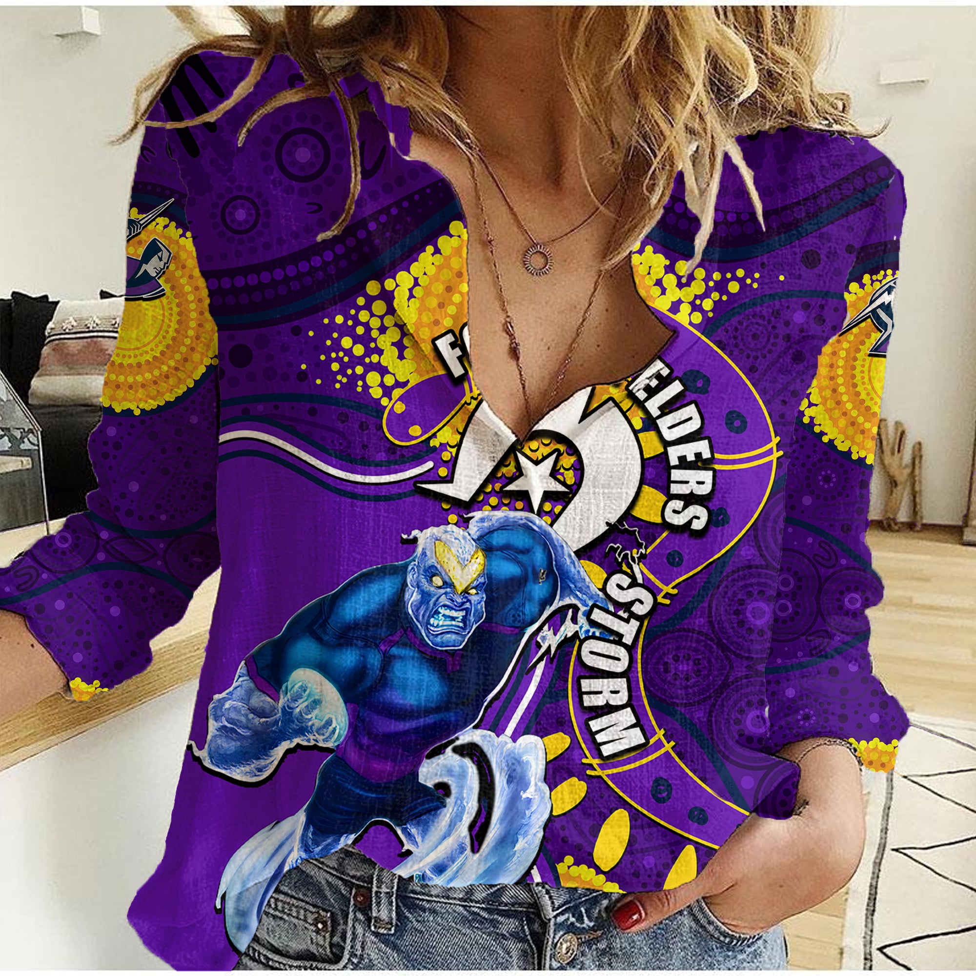 storm-mascot-nrl-women-casual-shirt-naidoc