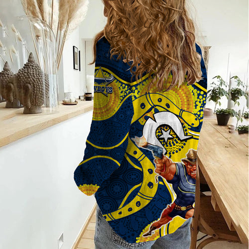 cowboys-mascot-nrl-women-casual-shirt-naidoc