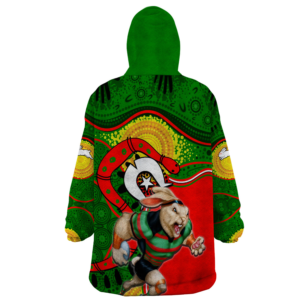 rabbitohs-mascot-nrl-wearable-blanket-hoodie-naidoc