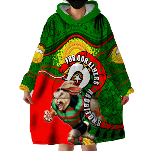 rabbitohs-mascot-nrl-wearable-blanket-hoodie-naidoc