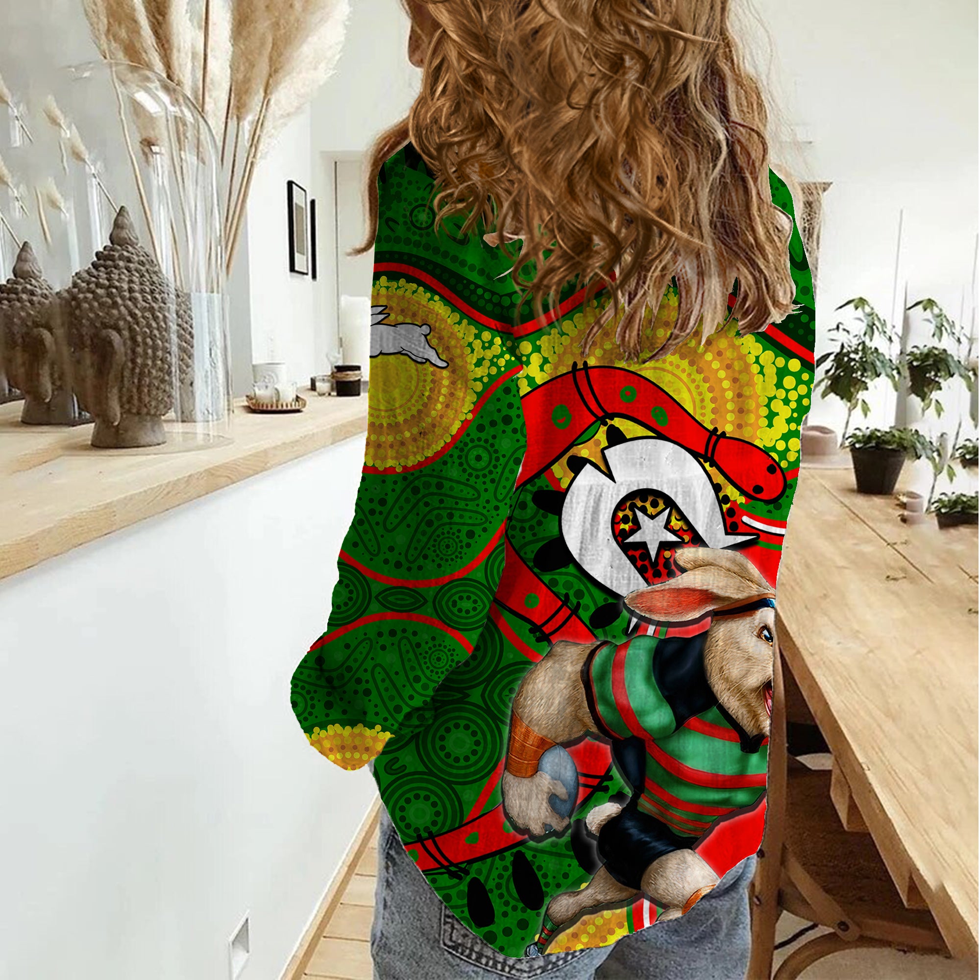 rabbitohs-mascot-nrl-women-casual-shirt-naidoc
