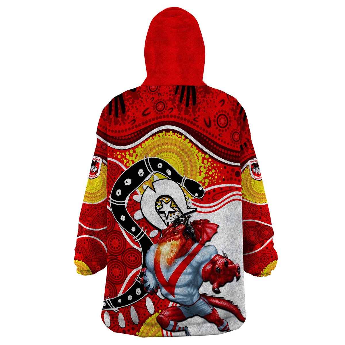 dragons-mascot-nrl-wearable-blanket-hoodie-naidoc