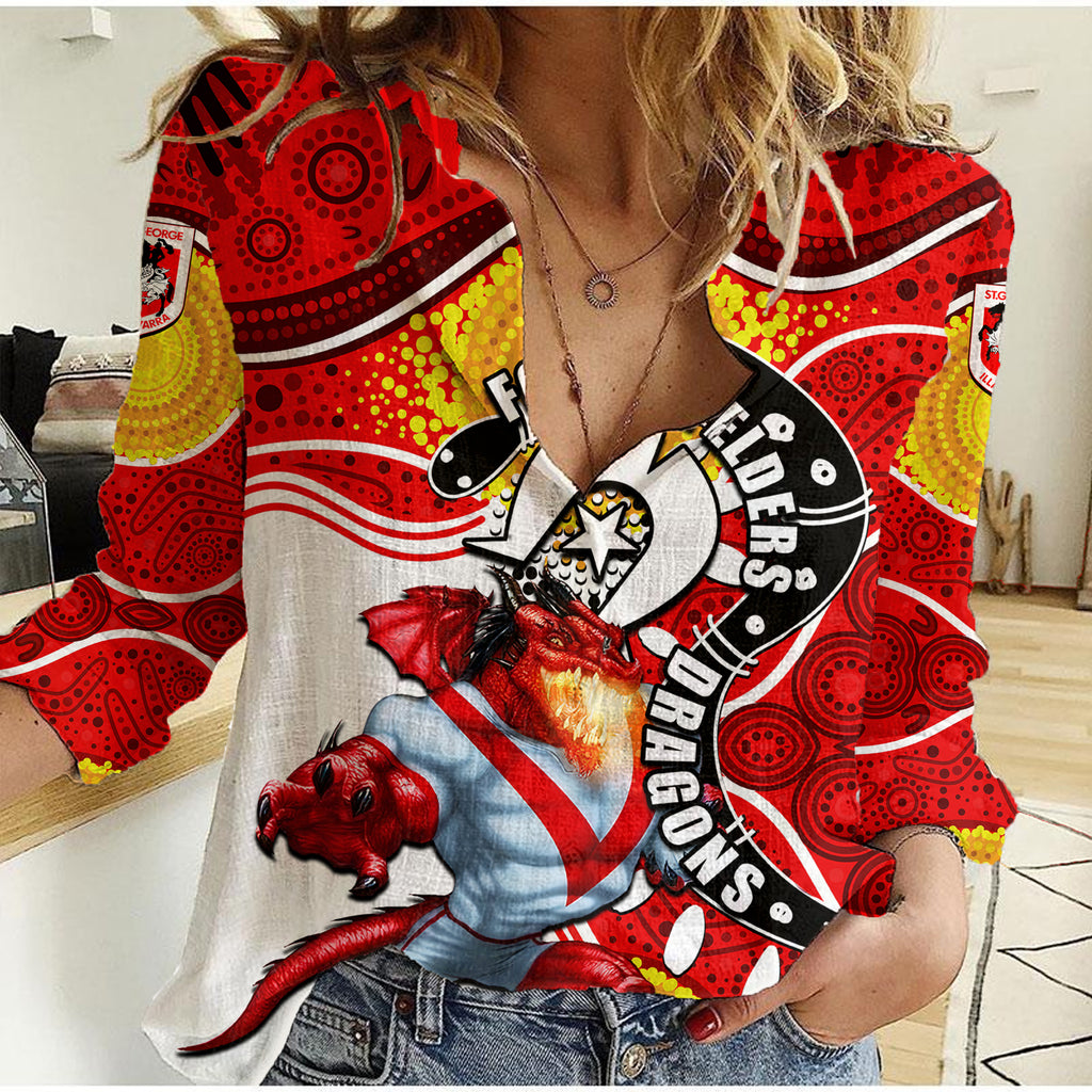 dragons-mascot-nrl-women-casual-shirt-naidoc