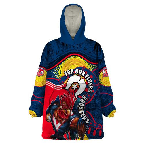 roosters-mascot-nrl-wearable-blanket-hoodie-naidoc