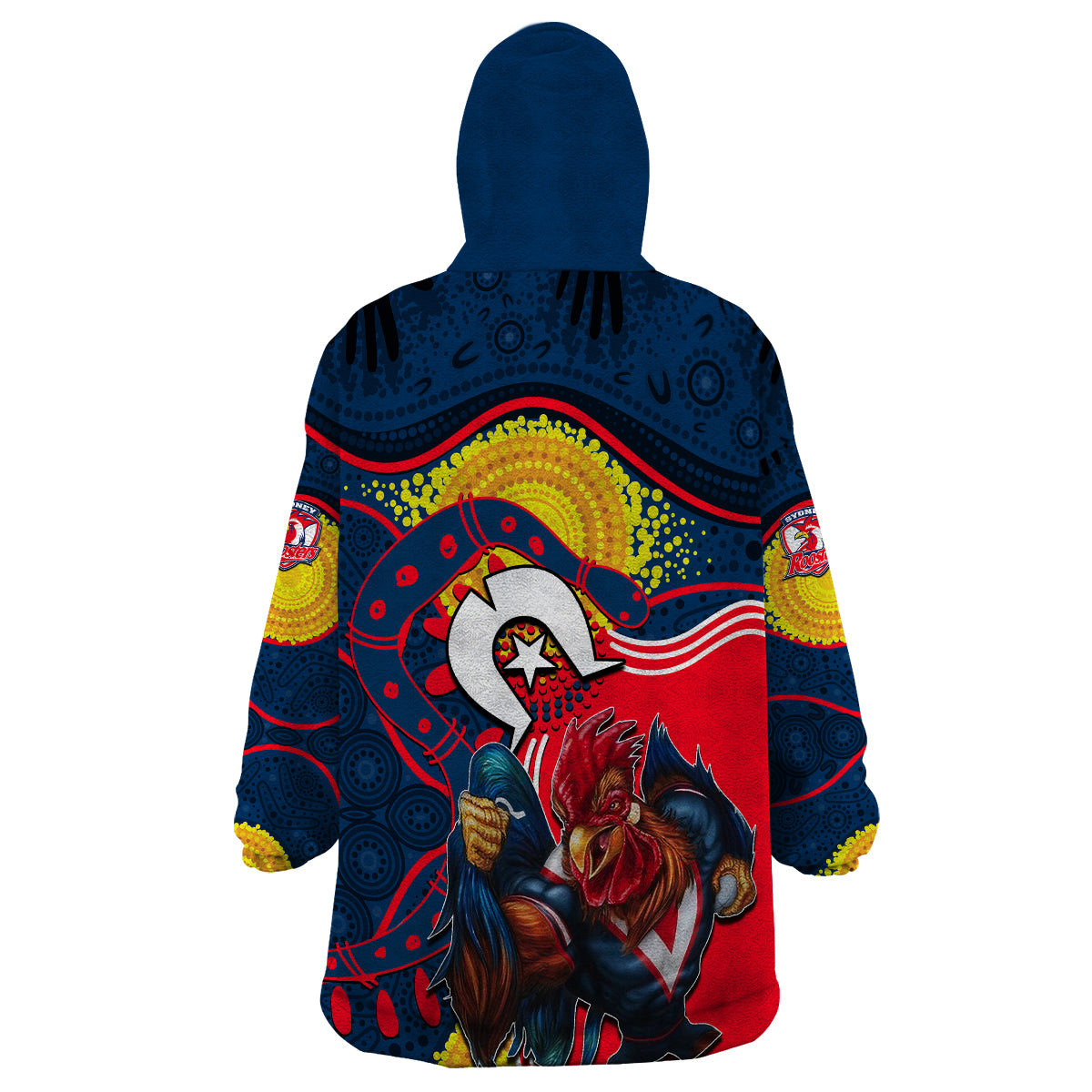 roosters-mascot-nrl-wearable-blanket-hoodie-naidoc