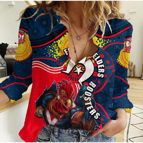 roosters-mascot-nrl-women-casual-shirt-naidoc