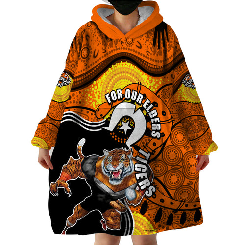 tigers-mascot-nrl-wearable-blanket-hoodie-naidoc