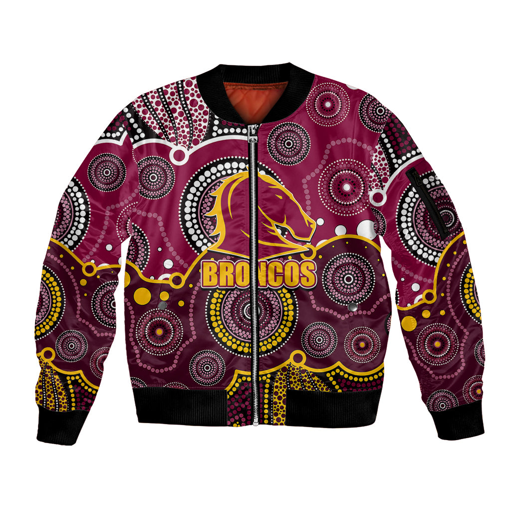 custom-personalised-and-number-broncos-nrl-sleeve-zip-bomber-jacket-aboriginal-patterns