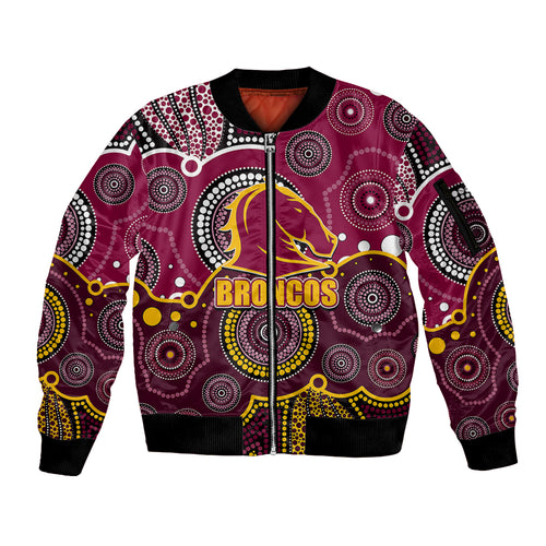 custom-personalised-and-number-broncos-nrl-sleeve-zip-bomber-jacket-aboriginal-patterns