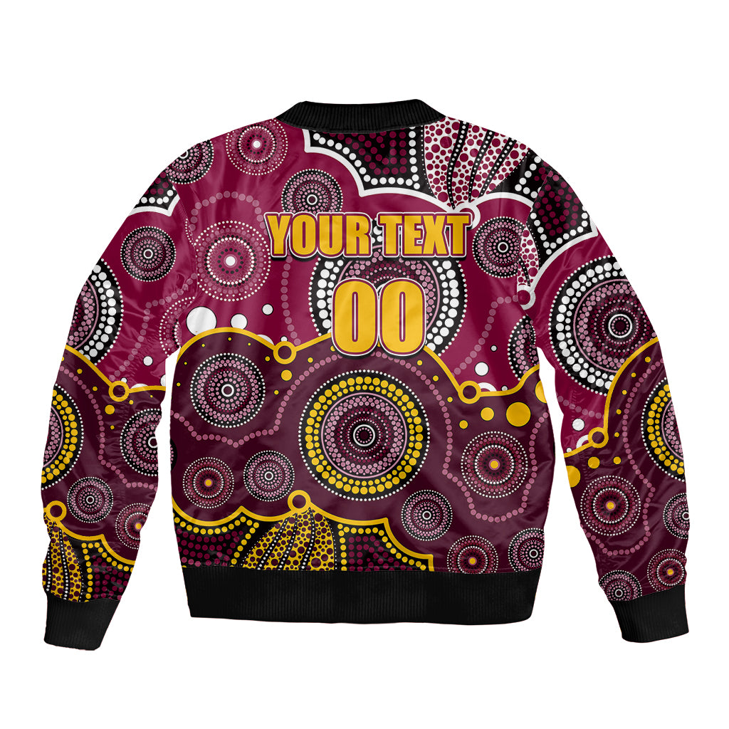 custom-personalised-and-number-broncos-nrl-sleeve-zip-bomber-jacket-aboriginal-patterns