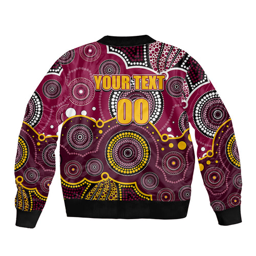custom-personalised-and-number-broncos-nrl-sleeve-zip-bomber-jacket-aboriginal-patterns