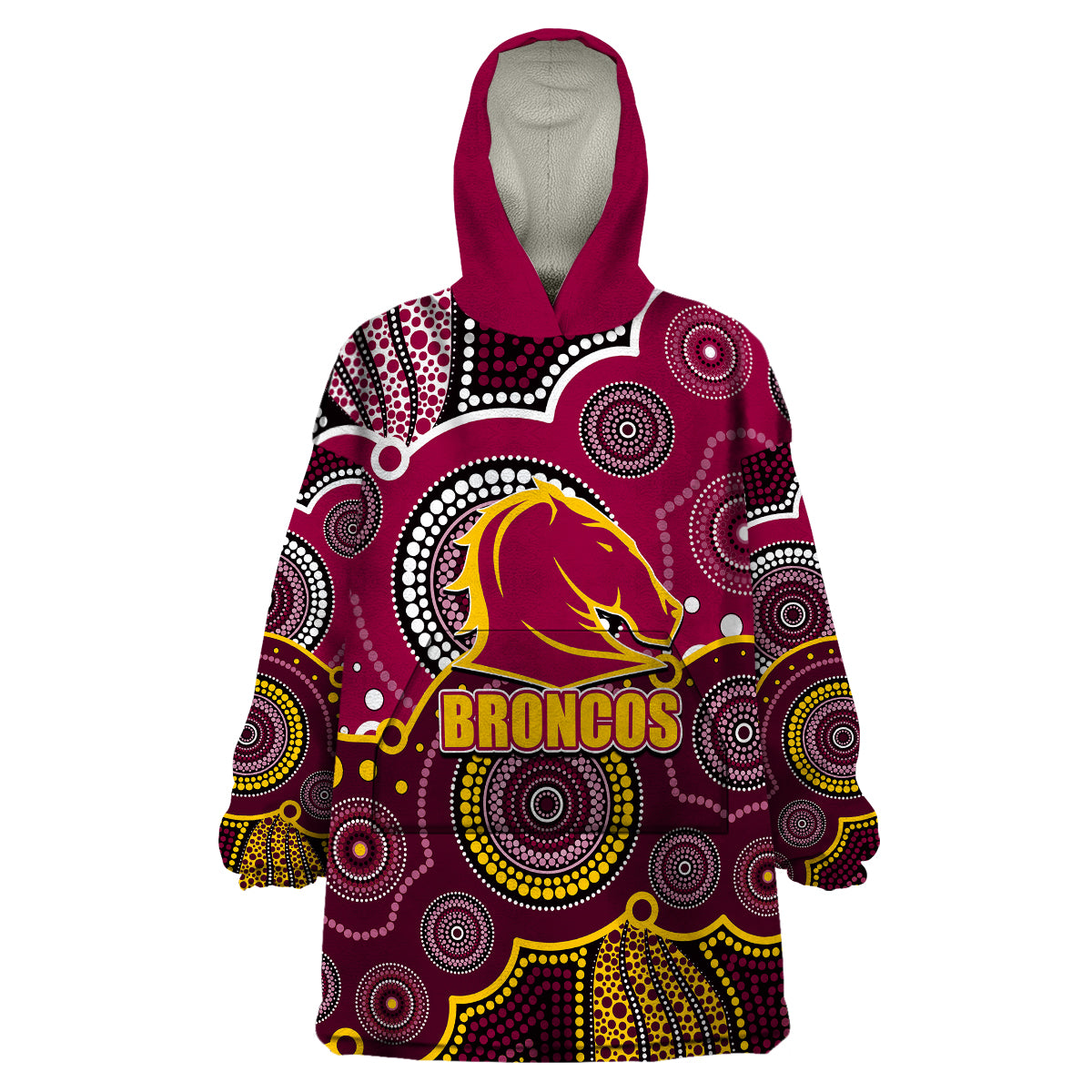 custom-personalised-and-number-broncos-nrl-wearable-blanket-hoodie-aboriginal-patterns