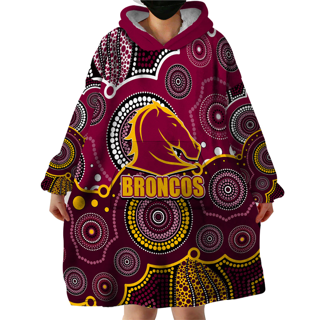 custom-personalised-and-number-broncos-nrl-wearable-blanket-hoodie-aboriginal-patterns
