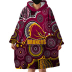 custom-personalised-and-number-broncos-nrl-wearable-blanket-hoodie-aboriginal-patterns