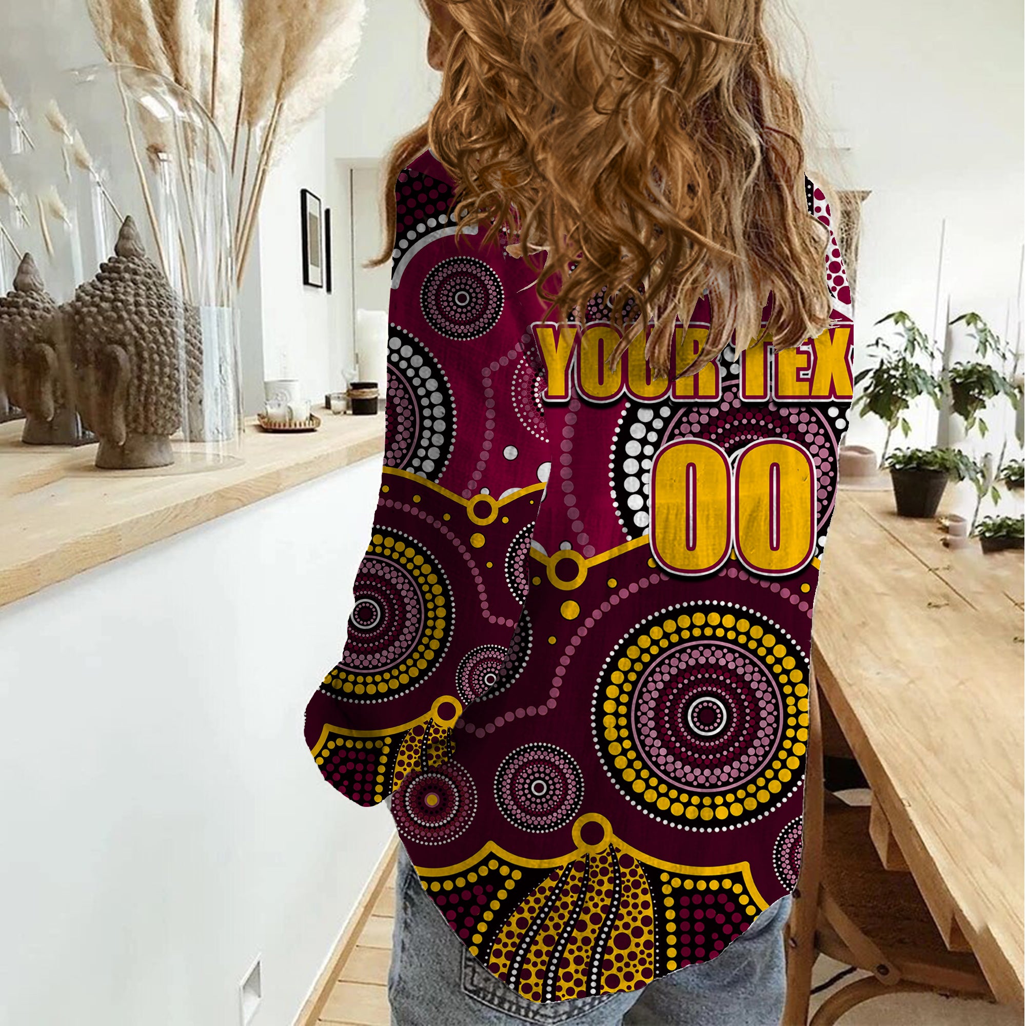 custom-personalised-and-number-broncos-nrl-women-casual-shirt-aboriginal-patterns