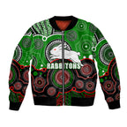 custom-personalised-and-number-rabbitohs-nrl-bomber-jacket-aboriginal-patterns