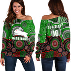 custom-personalised-and-number-rabbitohs-nrl-off-shoulder-sweater-aboriginal-patterns