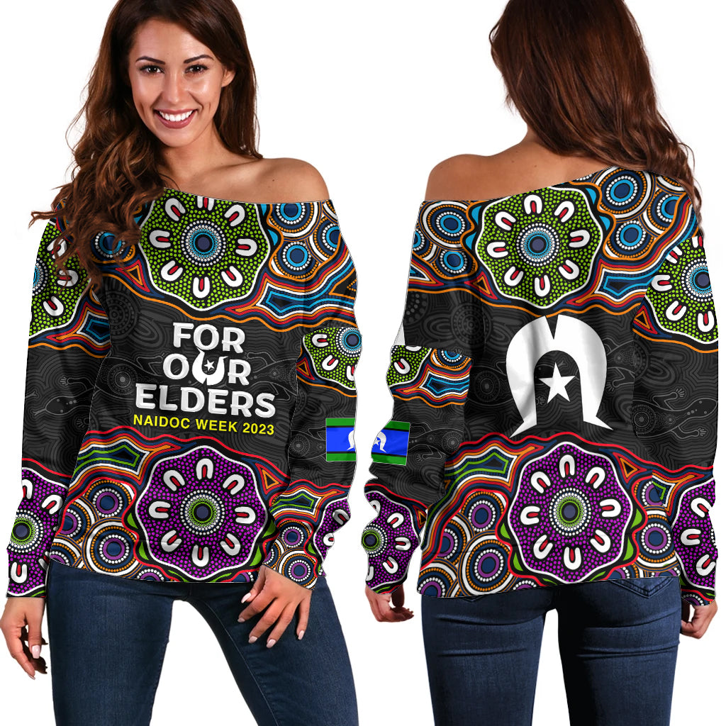 naidoc-2023-off-shoulder-sweater-aboriginal-tribal-coloful