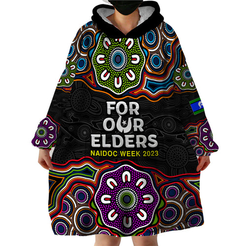 naidoc-2023-wearable-blanket-hoodie-aboriginal-tribal-coloful
