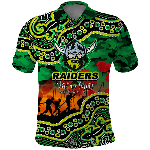 custom-personalised-anzac-day-nrl-raiders-polo-shirt-aborigianl-lizard-patterns