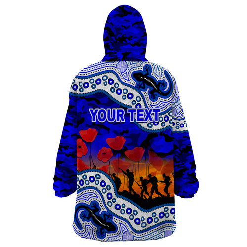 custom-personalised-anzac-day-nrl-bulldogs-wearable-blanket-hoodie-aborigianl-lizard-patterns