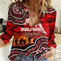 custom-personalised-anzac-day-nrl-dolphins-women-casual-shirt-aboriginal-lizard-patterns