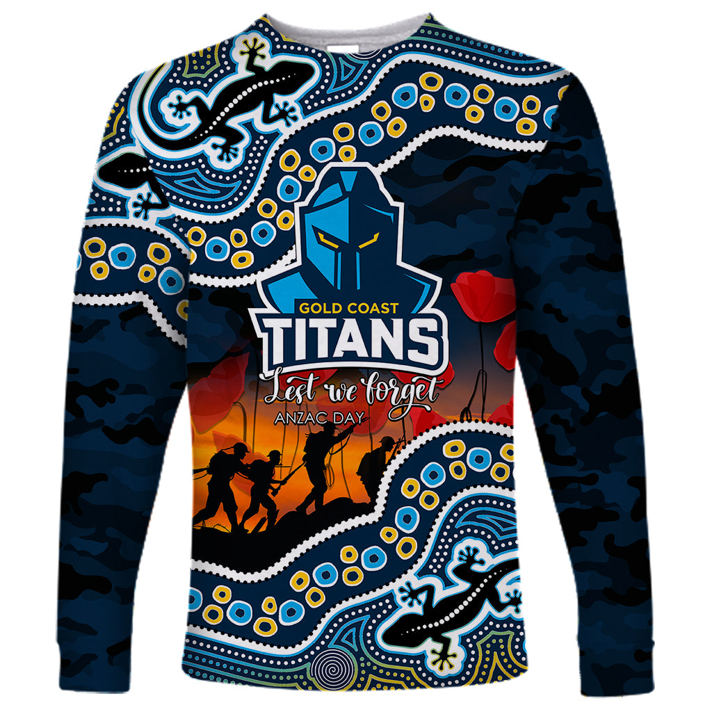 custom-personalised-anzac-day-nrl-titans-long-sleeve-shirt-aboriginal-lizard-patterns