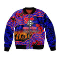 custom-personalised-anzac-day-nrl-knights-bomber-jacket-aboriginal-lizard-patterns