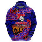 custom-personalised-anzac-day-nrl-knights-hoodie-aboriginal-lizard-patterns