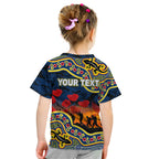 custom-personalised-anzac-day-nrl-cowboys-kid-t-shirt-aboriginal-lizard-patterns
