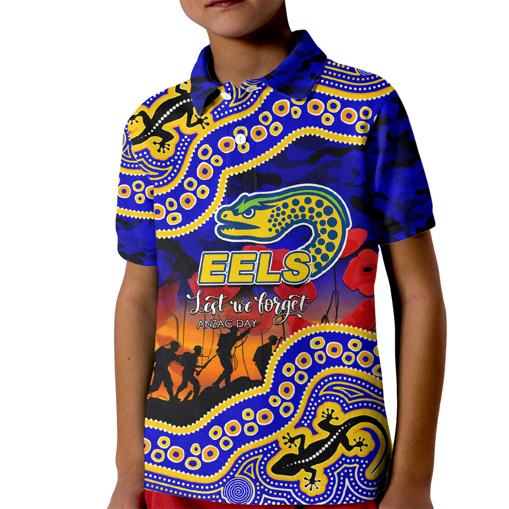 custom-personalised-anzac-day-nrl-eels-kid-polo-shirt-aboriginal-lizard-patterns