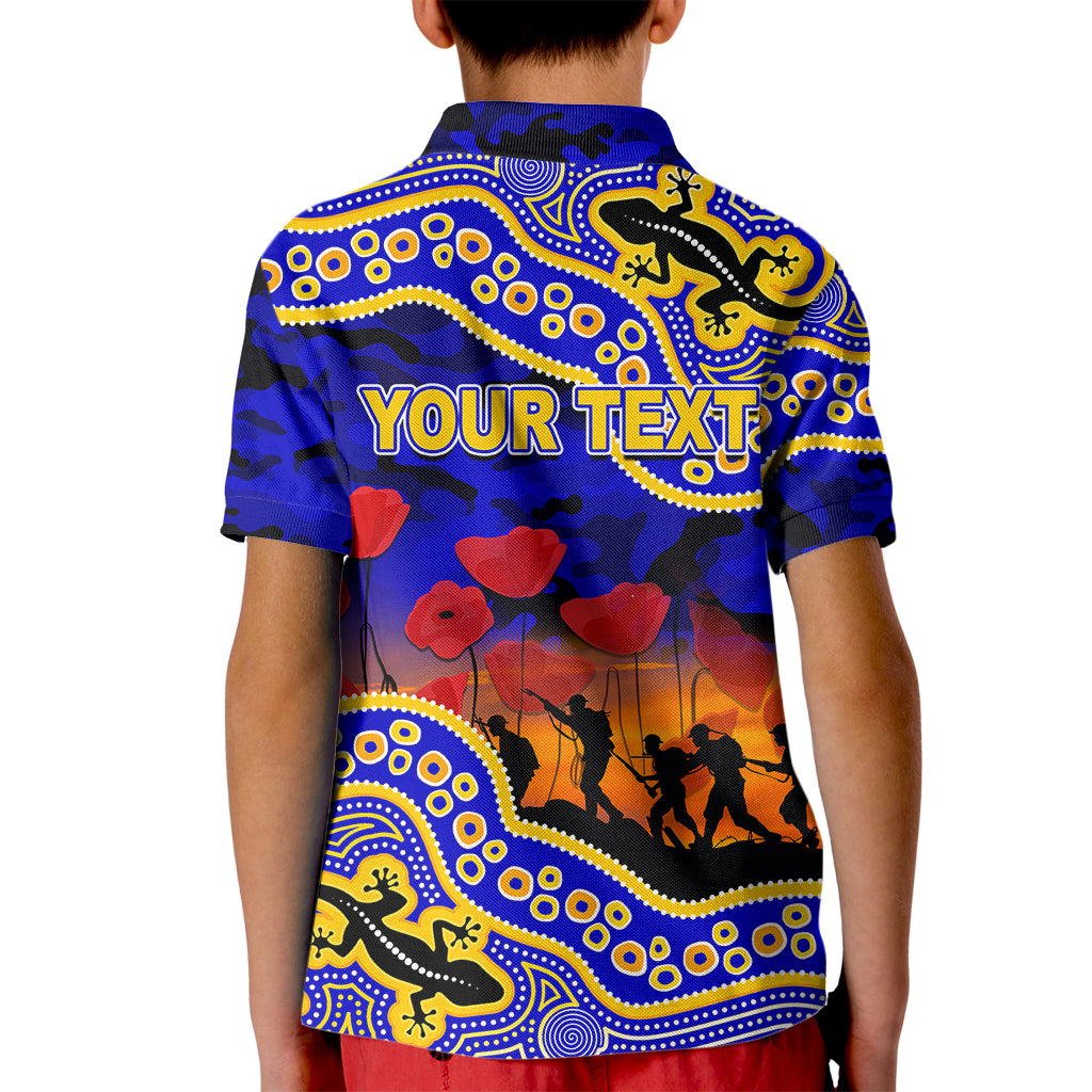 custom-personalised-anzac-day-nrl-eels-kid-polo-shirt-aboriginal-lizard-patterns