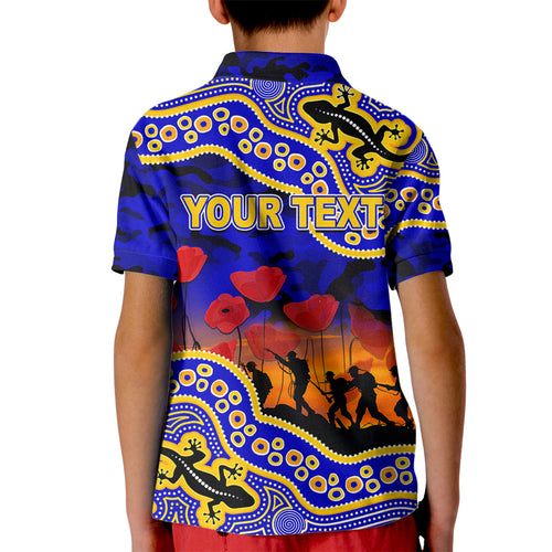 custom-personalised-anzac-day-nrl-eels-kid-polo-shirt-aboriginal-lizard-patterns
