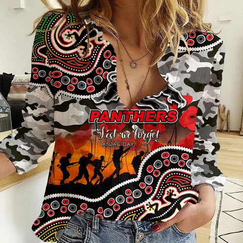 custom-personalised-anzac-day-nrl-panthers-women-casual-shirt-aboriginal-lizard-patterns