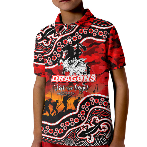custom-personalised-anzac-day-nrl-dragons-kid-polo-shirt-aboriginal-lizard-patterns