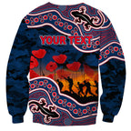 custom-personalised-anzac-day-nrl-rooster-sweatshirt-aboriginal-lizard-patterns