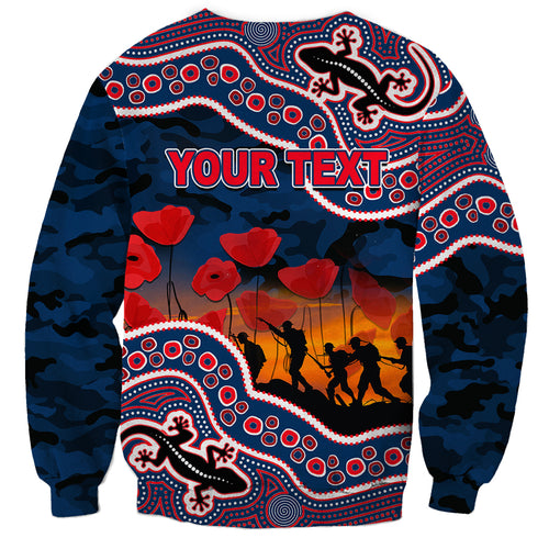custom-personalised-anzac-day-nrl-rooster-sweatshirt-aboriginal-lizard-patterns