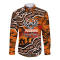custom-personalised-anzac-day-nrl-tigers-long-sleeve-button-shirt-aboriginal-lizard-patterns