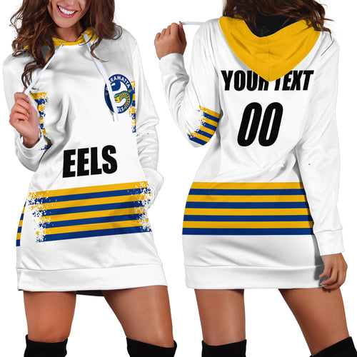 custom-personalised-and-number-eels-nrl-hoodie-dress-2023-simple-white-style