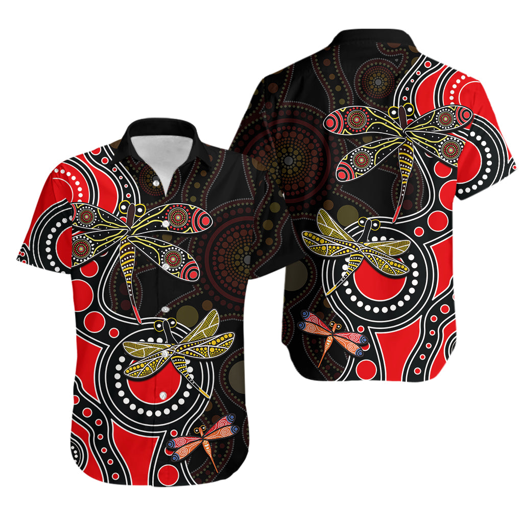 aboriginal-dragonfly-hawaiian-shirt-red-style