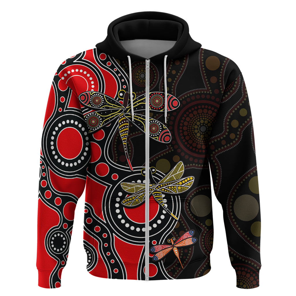 aboriginal-dragonfly-hoodie-red-style