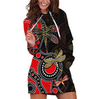 aboriginal-dragonfly-hoodie-dress-red-style