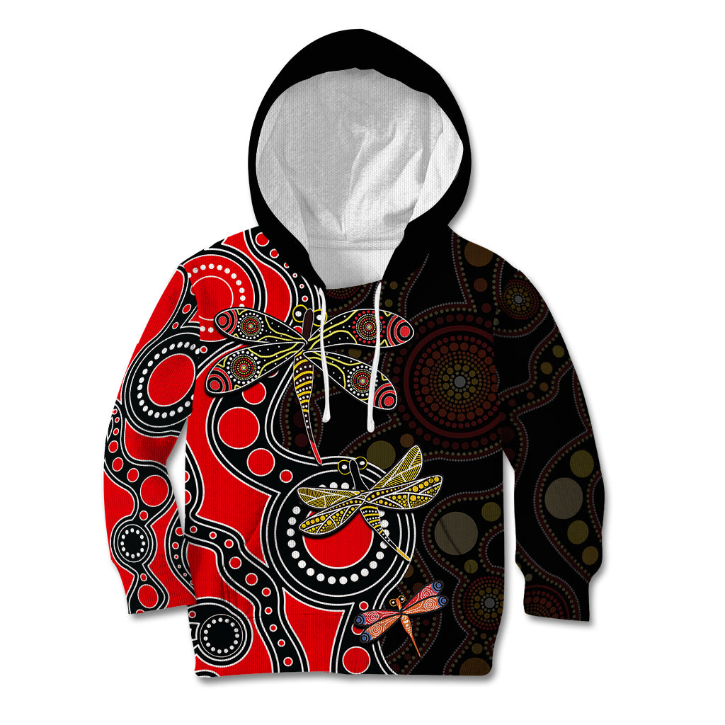 aboriginal-dragonfly-kid-hoodie-red-style