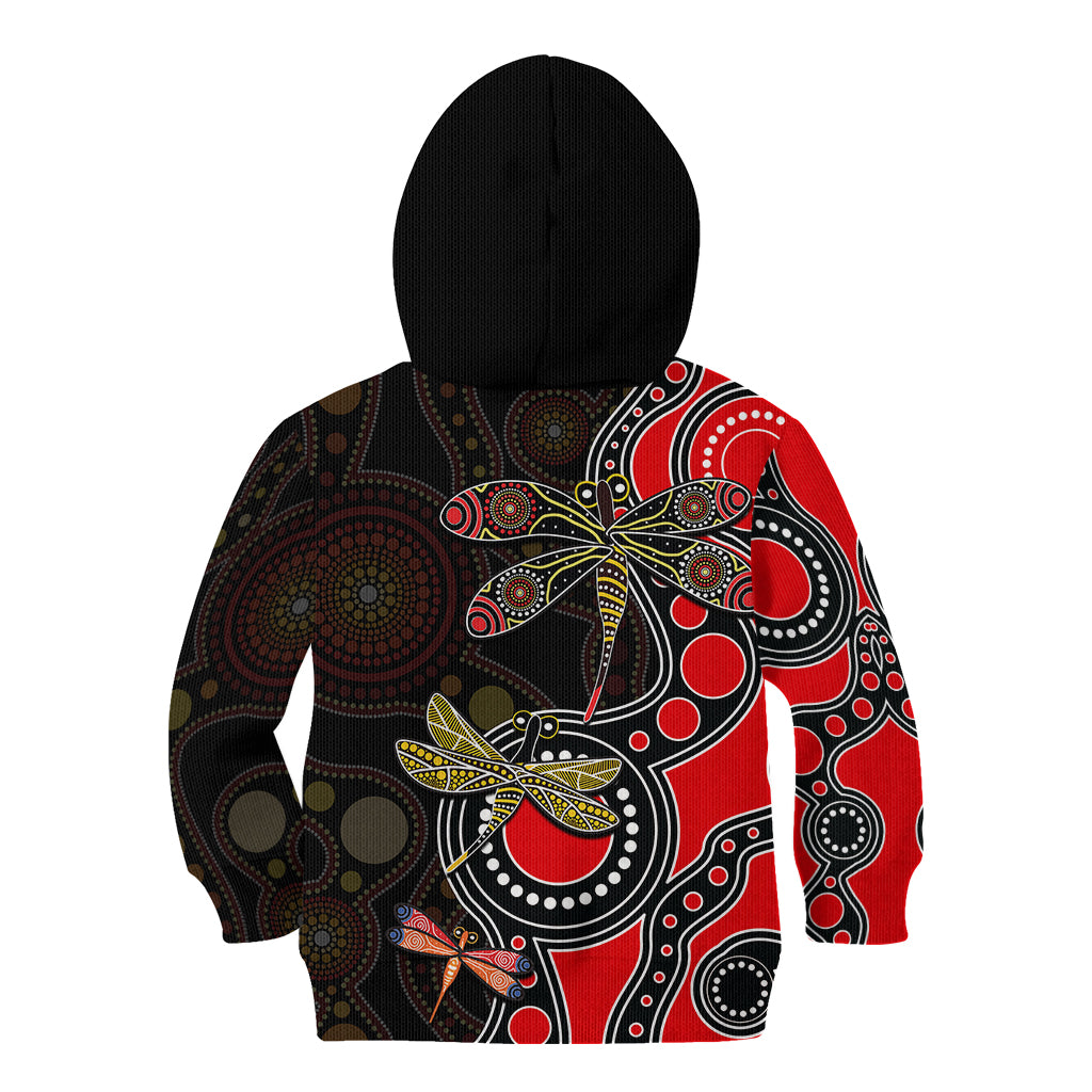 aboriginal-dragonfly-kid-hoodie-red-style
